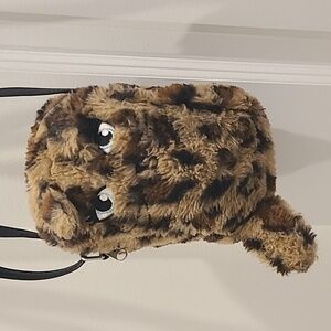 NWOT Plush Faux Fur Bag